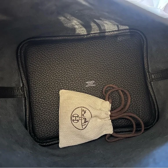 Hermès Picotin Lock 22 Black Clemence Silver Hardware New In Box - Picture 4 of 9